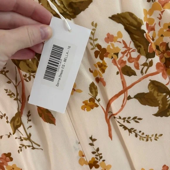 NWT Reformation Senna Bella Floral High Slit Sleeveless Maxi Dress Size 16 New - Picture 4 of 11